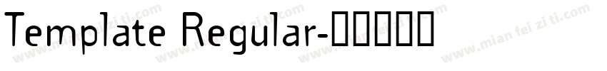 Template Regular字体转换